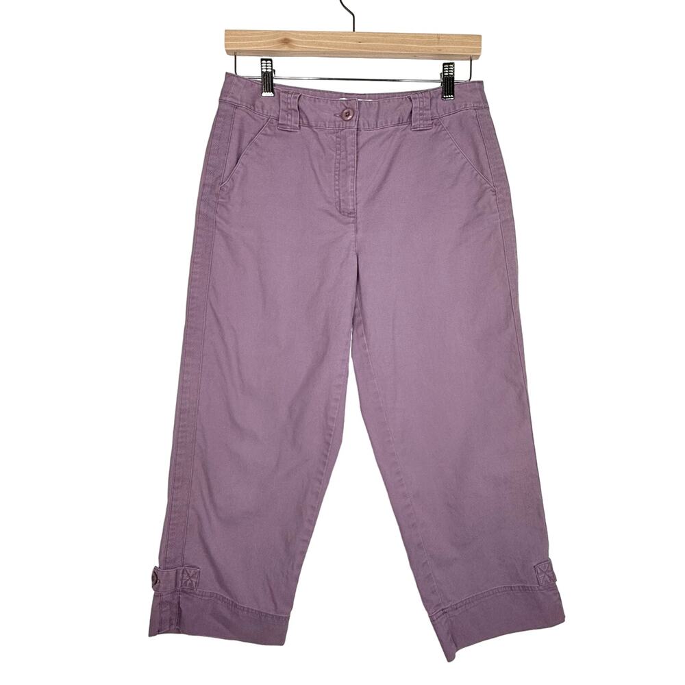 Talbots Petites Purple Chino Crop Pants Size 6